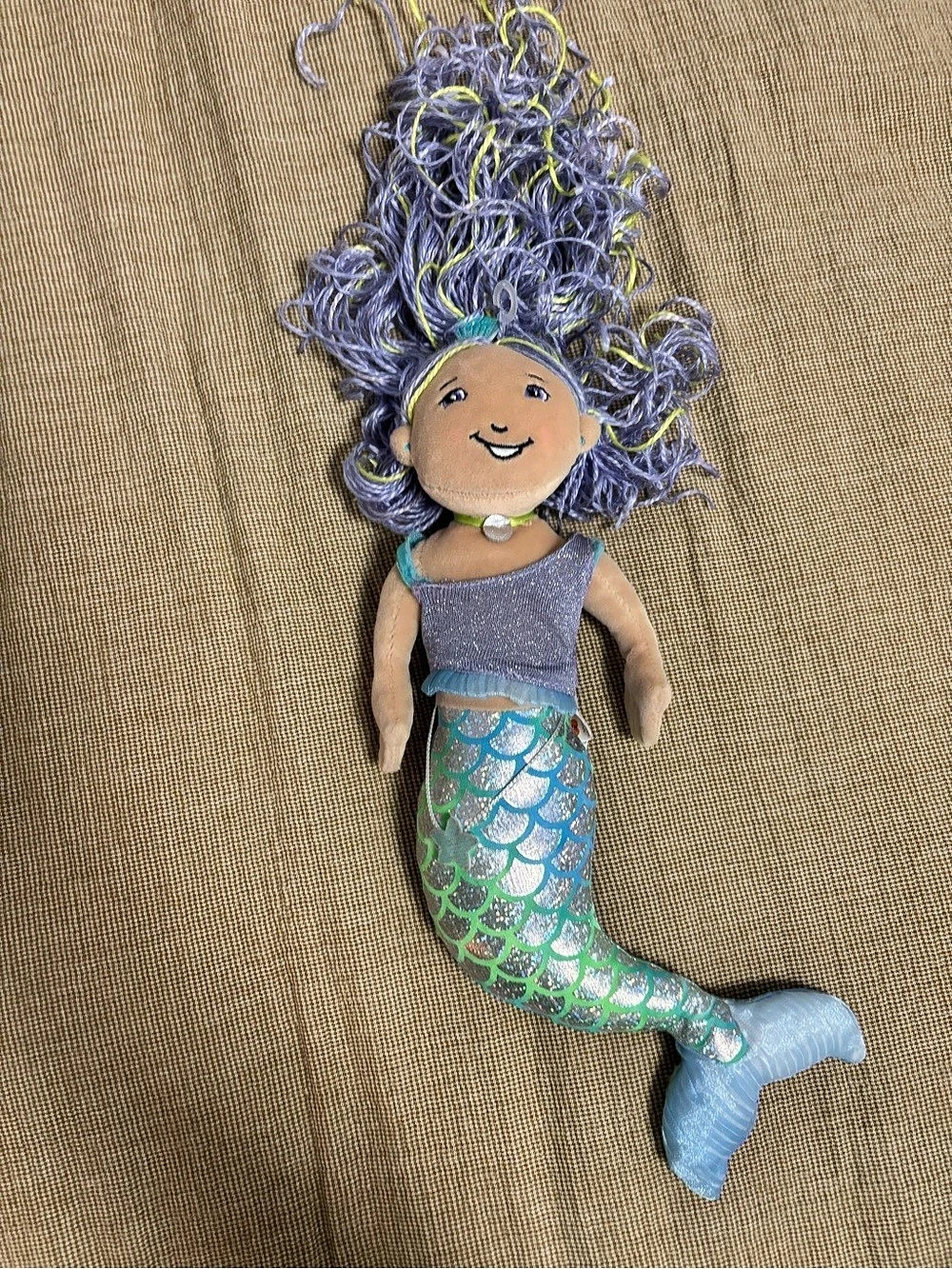 Collectable Vintage Groovy Girls Maya Mermaid Plush Toy Green Purple